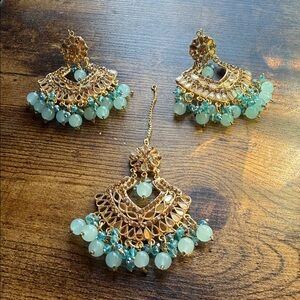 Gold and Turquoise Jewelry Set